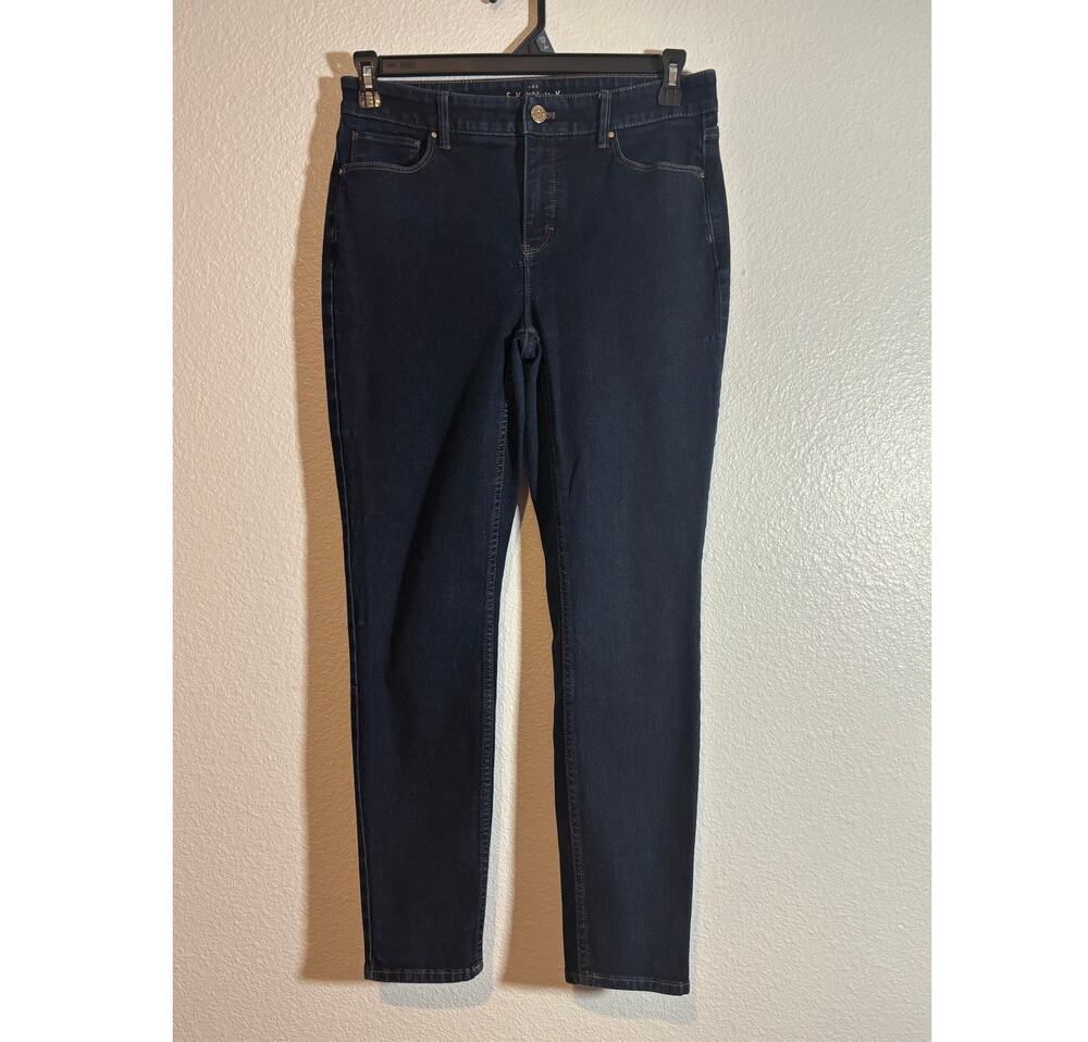 White House Black Market Women's Size 6 Skinny Ankle Dark Wash High-Rise Jeans